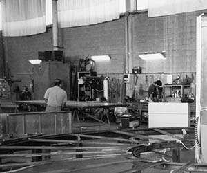 Produktionsabeteilung der Fratelli Mazzola: ein Oldtimer-foto